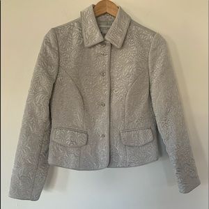 Vintage Silver Jacquard Jaclyn Smith Jacket